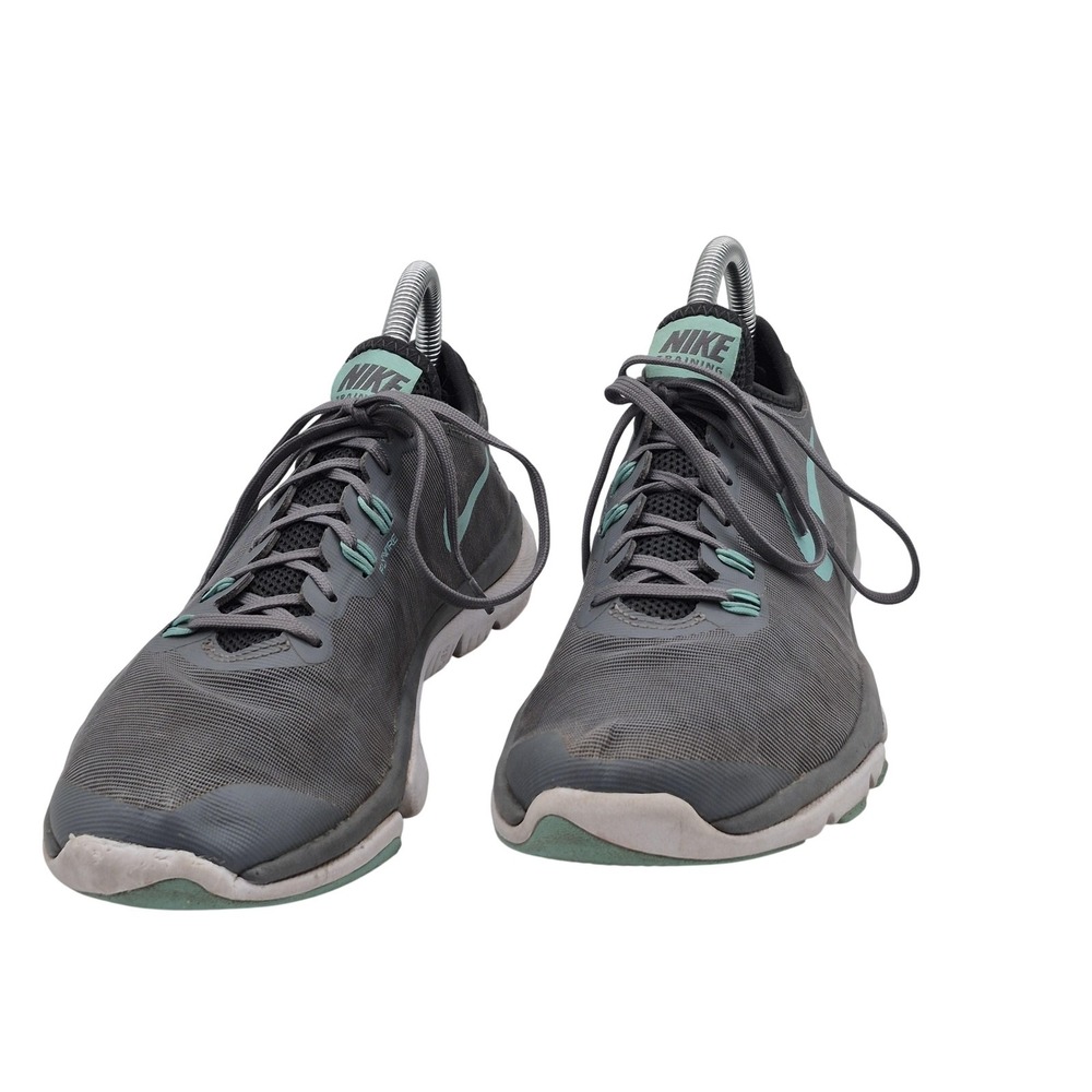 Nike‎ Training Shoes Womens Size 8.5 W Gray Teal Athletic Sneakers 823668-001